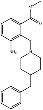 Methyl 3-amino-2-[(4-benzylpiperidino)methyl]benzenecarboxylate 结构式
