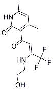 4,6-DIMETHYL-3-{(2Z)-4,4,4-TRIFLUORO-3-[(2-HYDROXYETHYL)AMINO]BUT-2-ENOYL}PYRIDIN-2(1H)-ONE 结构式