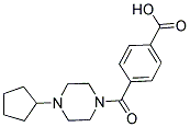 4-[(4-CYCLOPENTYLPIPERAZIN-1-YL)CARBONYL]BENZOIC ACID 结构式