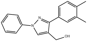 (3-(3,4-二甲基苯基)-1-苯基-1H-吡唑-4-基)甲醇 结构式