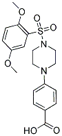 4-(4-[(2,5-DIMETHOXYPHENYL)SULFONYL]PIPERAZIN-1-YL)BENZOIC ACID 结构式