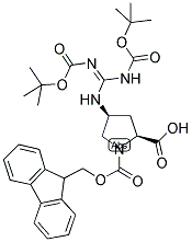 (2S,4S)-N-FMOC-GAMMA-[N,N'-BIS(BOC)-GUANIDINO]-PROLINE 结构式