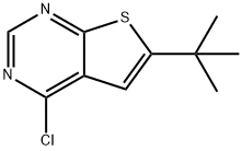 6-叔丁基-4-氯-噻吩[2,3-D]嘧啶 结构式