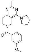 6-(3-METHOXYBENZOYL)-2-METHYL-4-PYRROLIDIN-1-YL-5,6,7,8-TETRAHYDROPYRIDO[4,3-D]PYRIMIDINE 结构式