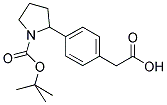 2-(4-CARBOXYMETHYL-PHENYL)-PYRROLIDINE-1-CARBOXYLIC ACID TERT-BUTYL ESTER 结构式