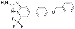 5-[4-(BENZYLOXY)PHENYL]-7-(TRIFLUOROMETHYL)[1,2,4]TRIAZOLO[1,5-A]PYRIMIDIN-2-AMINE 结构式