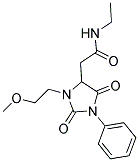 N-ETHYL-2-[3-(2-METHOXYETHYL)-2,5-DIOXO-1-PHENYLIMIDAZOLIDIN-4-YL]ACETAMIDE 结构式
