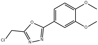 2-(氯甲基)-5-(3,4-二甲氧苯基)-1,3,4-恶二唑 结构式