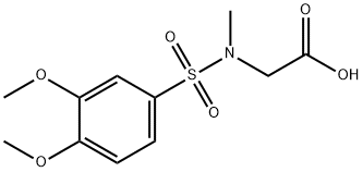 [(3,4-DIMETHOXY-BENZENESULFONYL)-METHYL-AMINO]-ACETIC ACID 结构式