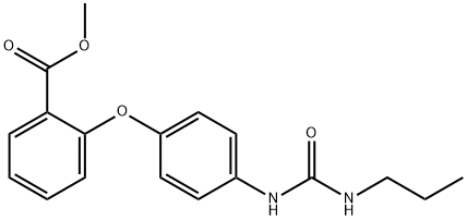 Methyl 2-(4-([(propylamino)carbonyl]amino)phenoxy)benzenecarboxylate 结构式