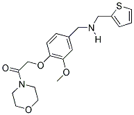 N-[3-METHOXY-4-(2-MORPHOLIN-4-YL-2-OXOETHOXY)BENZYL]-N-(THIEN-2-YLMETHYL)AMINE 结构式