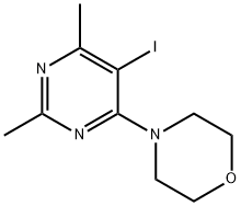 4-(5-IODO-2,6-DIMETHYL-4-PYRIMIDINYL)MORPHOLINE 结构式