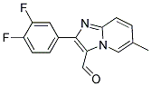 2-(3,4-DIFLUORO-PHENYL)-6-METHYL-IMIDAZO[1,2-A]PYRIDINE-3-CARBALDEHYDE 结构式