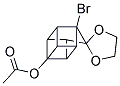 1-Bromospiro(pentacyclo[4.3.0.0(2,5).0(3,8).0(4,7)]nonane-9,2'-[1,3]-dioxolane)-4-yl acetate 结构式