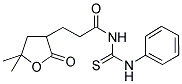 N-(ANILINOCARBONOTHIOYL)-3-(5,5-DIMETHYL-2-OXOTETRAHYDROFURAN-3-YL)PROPANAMIDE 结构式
