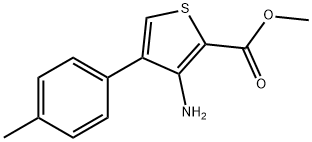 甲基 3-氨基-4-(对甲苯基)噻吩-2-羧酸甲酯 结构式