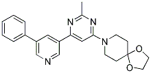 8-[2-METHYL-6-(5-PHENYL-PYRIDIN-3-YL)-PYRIMIDIN-4-YL]-1,4-DIOXA-8-AZA-SPIRO[4.5]DECANE 结构式