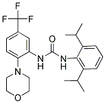 1-(2,6-DIISOPROPYLPHENYL)-3-(2-MORPHOLIN-4-YL-5-(TRIFLUOROMETHYL)PHENYL)UREA 结构式