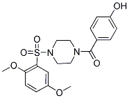 4-((4-[(2,5-DIMETHOXYPHENYL)SULFONYL]PIPERAZIN-1-YL)CARBONYL)PHENOL 结构式