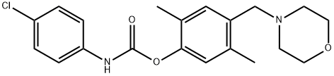 2,5-DIMETHYL-4-(MORPHOLINOMETHYL)PHENYL N-(4-CHLOROPHENYL)CARBAMATE 结构式