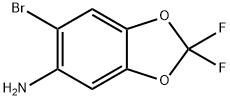 6-溴-2,2-二氟苯并[D][1,3]二氧杂环戊烷-5-胺 结构式