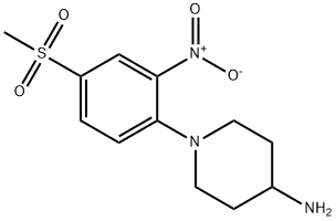 N-[4-(METHYLSULFONYL)-2-NITROPHENYL]PIPERIDIN-4-AMINE 结构式