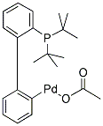 2-(2'-DI-TERT-BUTYLPHOSPHINE)BIPHENYLPALLADIUM(II) ACETATE 结构式