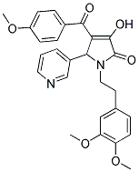 1-(3,4-DIMETHOXYPHENETHYL)-3-HYDROXY-4-(4-METHOXYBENZOYL)-5-(PYRIDIN-3-YL)-1H-PYRROL-2(5H)-ONE 结构式