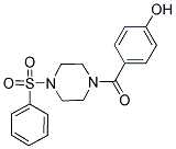 4-([4-(PHENYLSULFONYL)PIPERAZIN-1-YL]CARBONYL)PHENOL 结构式