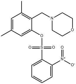 3,5-DIMETHYL-2-(MORPHOLINOMETHYL)PHENYL 2-NITROBENZENESULFONATE 结构式