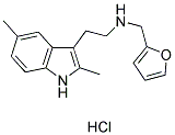 2-(2,5-DIMETHYL-1H-INDOL-3-YL)-N-(FURAN-2-YLMETHYL)ETHAN-1-AMINE HYDROCHLORIDE 结构式