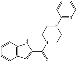 INDOL-2-YL 4-(2-PYRIDYL)PIPERAZINYL KETONE 结构式