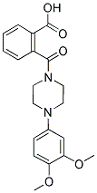 2-([4-(3,4-Dimethoxyphenyl)piperazin-1-yl]carbonyl)benzoic acid 结构式