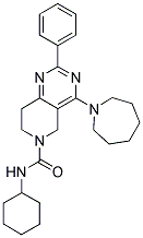 4-AZEPAN-1-YL-2-PHENYL-7,8-DIHYDRO-5H-PYRIDO[4,3-D]PYRIMIDINE-6-CARBOXYLIC ACID CYCLOHEXYLAMIDE 结构式