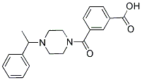 3-([4-(1-PHENYLETHYL)PIPERAZIN-1-YL]CARBONYL)BENZOIC ACID 结构式