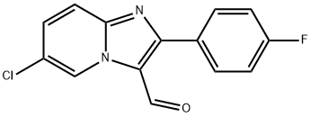 6-氯-2-(4-氟苯基)咪唑并[1,2-A]吡啶-3-甲醛 结构式