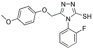 4-(2-FLUORO-PHENYL)-5-(4-METHOXY-PHENOXYMETHYL)-4H-[1,2,4]TRIAZOLE-3-THIOL 结构式