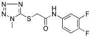 N-(3,4-DIFLUOROPHENYL)-2-[(1-METHYL-1H-1,2,3,4-TETRAAZOL-5-YL)SULFANYL]ACETAMIDE 结构式