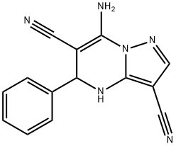 7-AMINO-5-PHENYL-4,5-DIHYDROPYRAZOLO[1,5-A]PYRIMIDINE-3,6-DICARBONITRILE 结构式