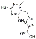 5-[(4-HYDROXY-2-MERCAPTO-6-METHYLPYRIMIDIN-5-YL)METHYL]-2-FUROIC ACID 结构式