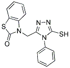 3-[(5-MERCAPTO-4-PHENYL-4H-1,2,4-TRIAZOL-3-YL)METHYL]-1,3-BENZOTHIAZOL-2(3H)-ONE 结构式