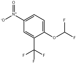 1-DIFLUOROMETHOXY-4-NITRO-2-TRIFLUOROMETHYL-BENZENE 结构式