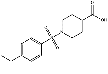 1-[(4-ISOPROPYLPHENYL)SULFONYL]PIPERIDINE-4-CARBOXYLIC ACID 结构式