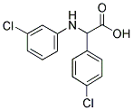 2-(4-氯苯基)-2-[(3-氯苯基)氨基]乙酸 结构式