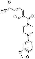 4-([4-(1,3-BENZODIOXOL-5-YL)PIPERAZIN-1-YL]CARBONYL)BENZOIC ACID 结构式