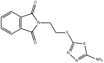 2-[2-[(5-氨基-1,3,4-噻二唑-2-基)硫代]乙基]异吲哚啉-1,3-二酮 结构式