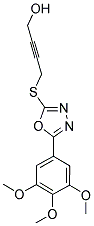 4-([5-(3,4,5-TRIMETHOXYPHENYL)-1,3,4-OXADIAZOL-2-YL]THIO)BUT-2-YN-1-OL 结构式