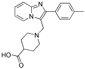 1-(2-P-TOLYL-IMIDAZO[1,2-A]PYRIDIN-3-YLMETHYL)-PIPERIDINE-4-CARBOXYLIC ACID 结构式