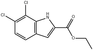 6,7-DICHLORO-1H-INDOLE-2-CARBOXYLIC ACID ETHYL ESTER 结构式