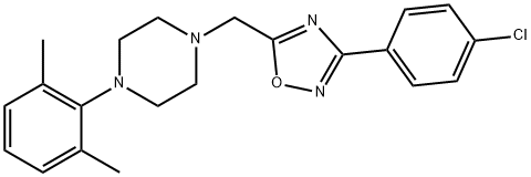 1-([3-(4-Chlorophenyl)-1,2,4-oxadiazol-5-yl]methyl)-4-(2,6-dimethylphenyl)piperazine 结构式